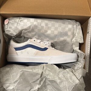 White and Blue Sneakers